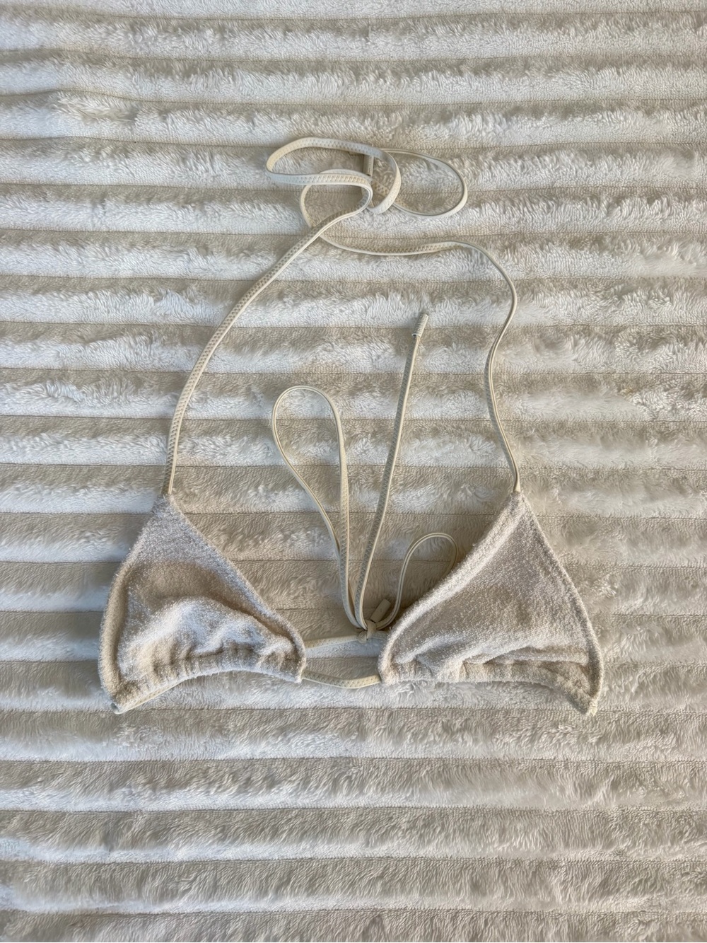 Triangl Swimwear Cream Triangle Bikini Top